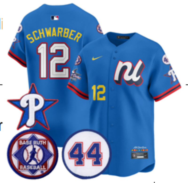 Men 2025 Philadelphia Phillies #12 Schwarber blue Nike MLB All StarJersey 001->washington nationals->MLB Jersey